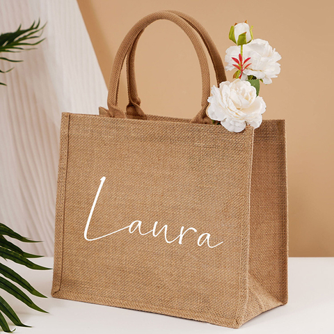 Custom Jute Tote Bags HMD-034