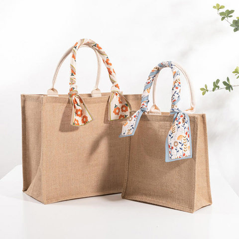 Custom Jute Tote Bags HMD-045