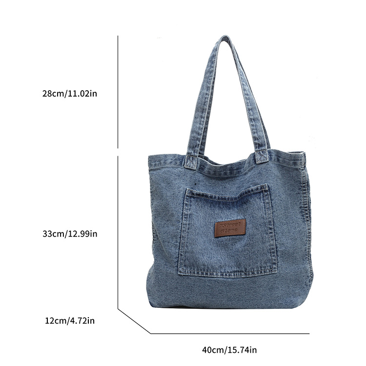 Custom Denim Tote Bag NZBD-021 (5)
