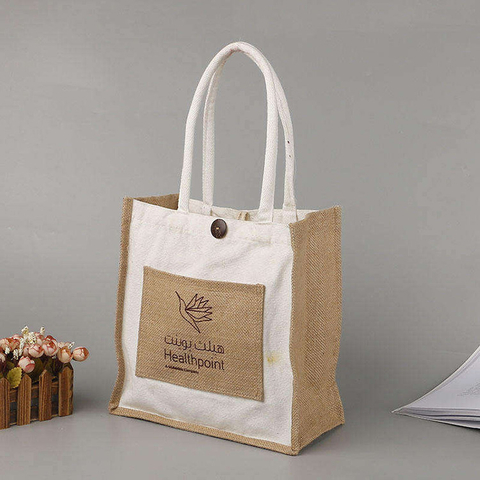 Custom Jute Tote Bags HMD-016
