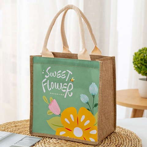 Custom Jute Tote Bags HMD-026