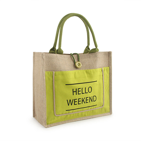 Custom Jute Tote Bags HMD-048