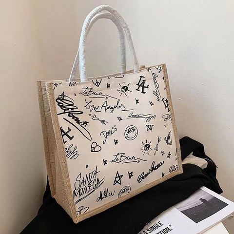 Custom Jute Tote Bags HMD-027