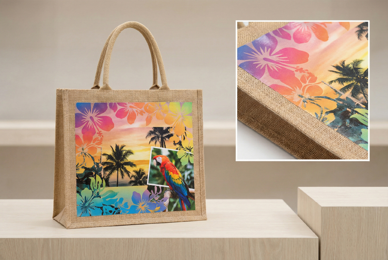 Jute-tote-bag-with-multi-color-heat-transfer-print
