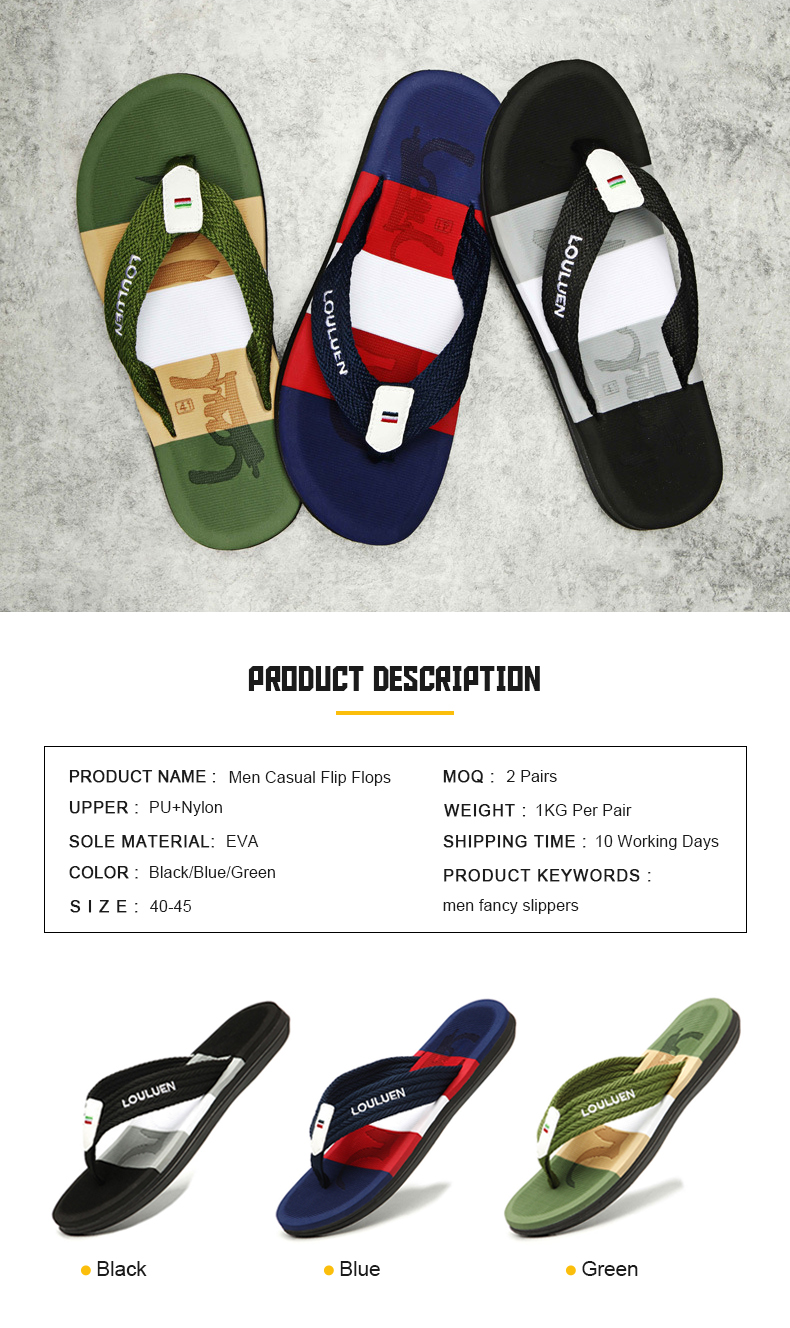 Custom Made Mens Flip Flop Slippers Detail-01