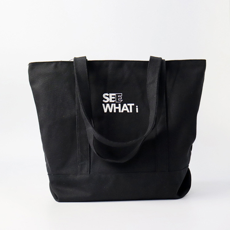 Large Canvas Tote Bags-Black