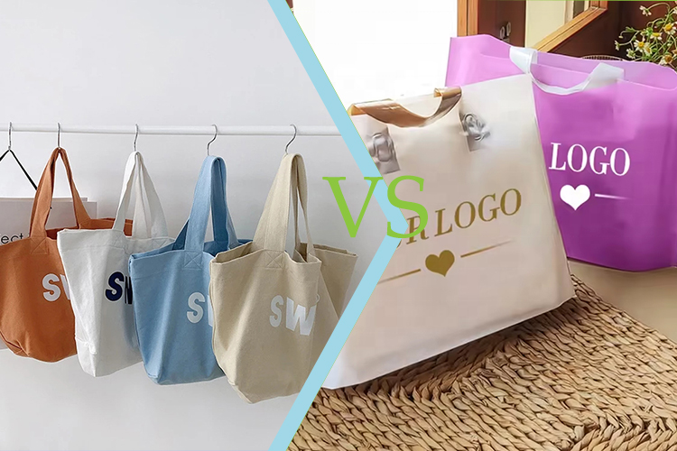 Canvas vs. Plastic Shopper Tote Bags