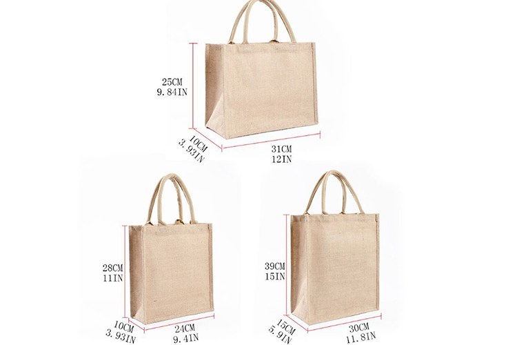 Various sizes for Plain Canvas Tote Bag