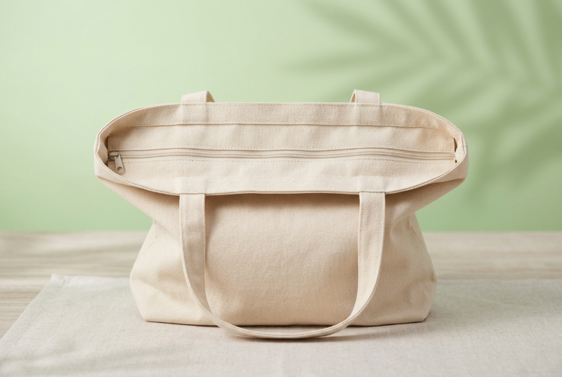 Canvas-tote-bag-with-nylon-zipper-closure-for-lightweight-promotional-and-bulk-marketing-use
