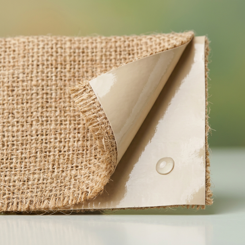 Laminated-jute-fabric-waterproof-inner-lining-detail