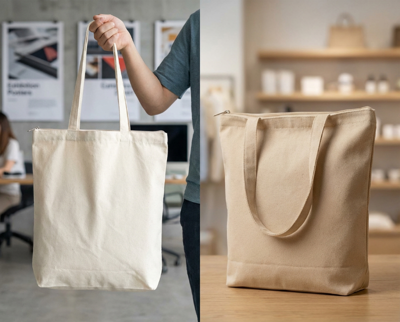 Canvas-weight-comparison-for-zipper-tote-bags,-from-lightweight-10–12oz-to-heavy-duty-12–16oz-options