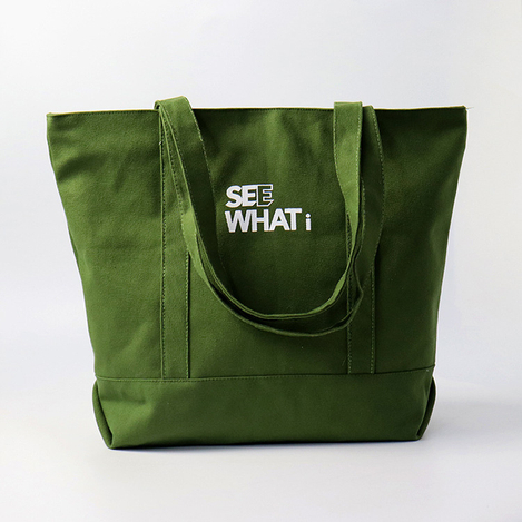 Large Canvas Tote Bags-Green