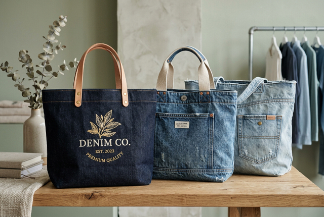 Custom Denim Tote Bags
