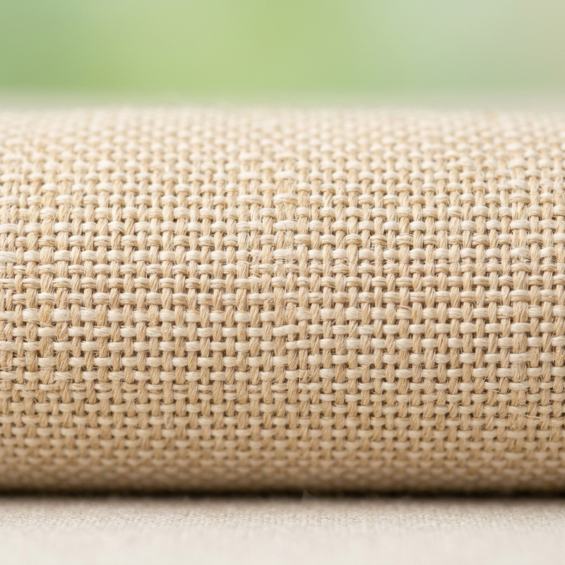 Jute-cotton-blend-fabric-smooth-weave-texture
