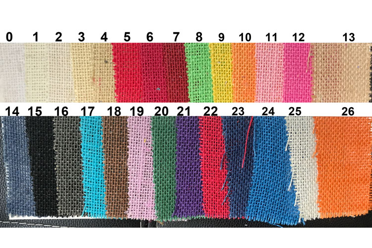 Various colors for plain jute shopping bags