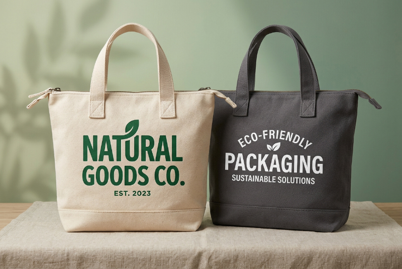 Canvas-tote-bag-with-bold-silk-screen-print-logo