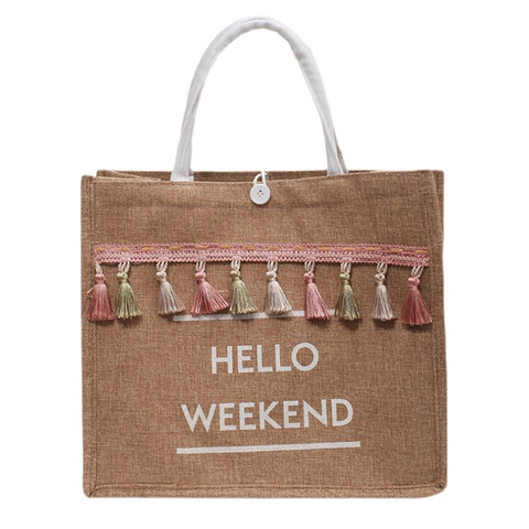 Custom Jute Tote Bags HMD-012