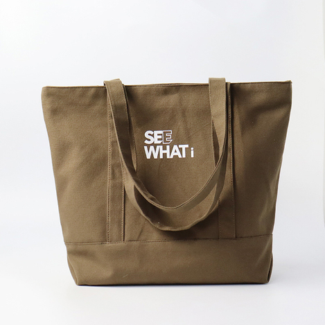 Large Canvas Tote Bags-KHAKI