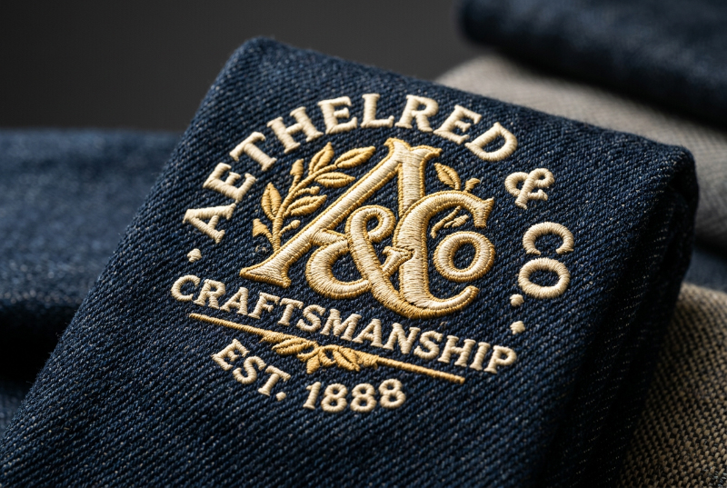 Denim-tote-bag-embroidery-logo-close-up-luxury-detail