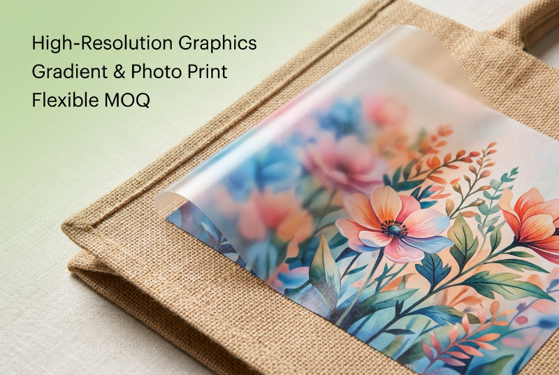 Jute-fabric-heat-transfer-print-gradient-detail