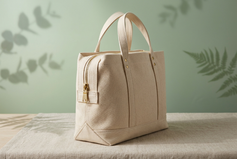 Custom-canvas-tote-bag-with-zipper-offering-better-protection,-professional-appearance,-and-higher-perceived-value