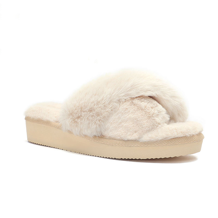 personalised fluffy slippers-Beige