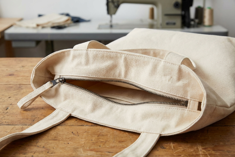 Canvas Tote Bag with Zipper​​​​​​​ - KYURI