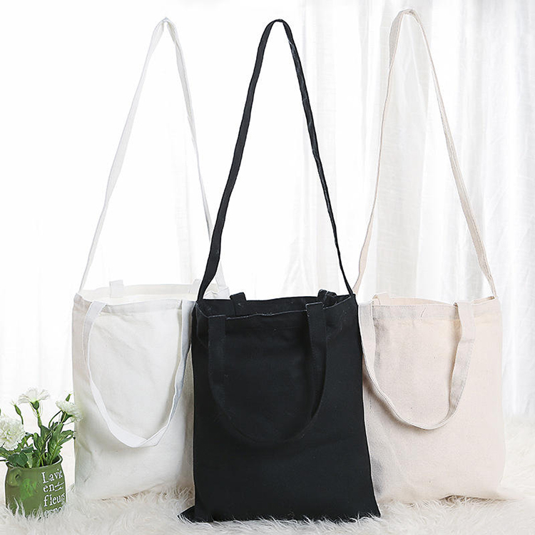 Canvas Tote with Long Crossbody Strap