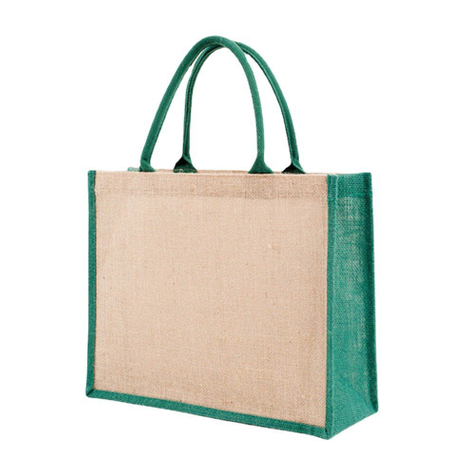 large jute shopping bags - green