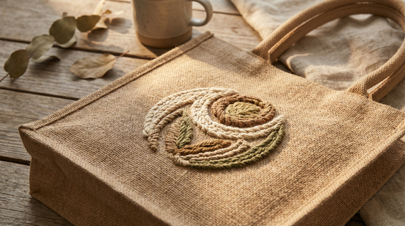 Jute-tote-bag-with-premium-embroidered-logo-detail
