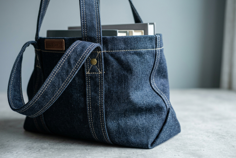 Durable-denim-tote-bag-heavy-duty-structure-detail