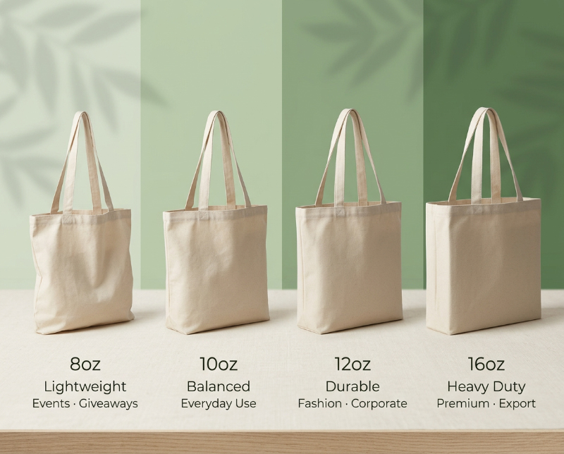 Canvas-tote-bag-thickness-comparison-8oz-to-16oz