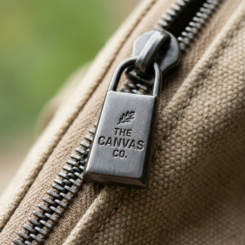 Metal-zipper-pull-with-engraved-logo-detail