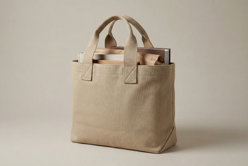 Custom-canvas-tote-bag-with-reinforced-canvas-handles-showing-seamless-construction-and-heavy-duty-stitching-detail