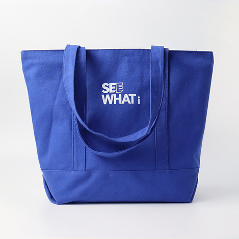 Large Canvas Tote Bags-Blue