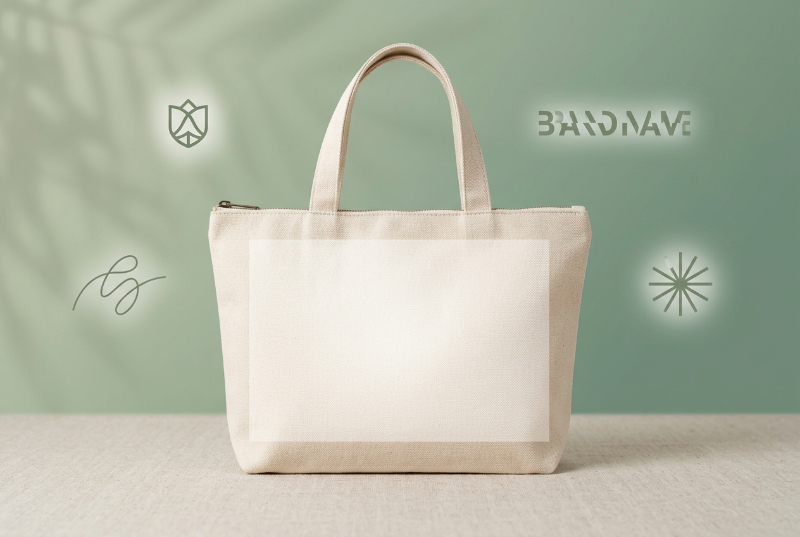 Canvas-tote-bag-front-panel-customizable-branding-area