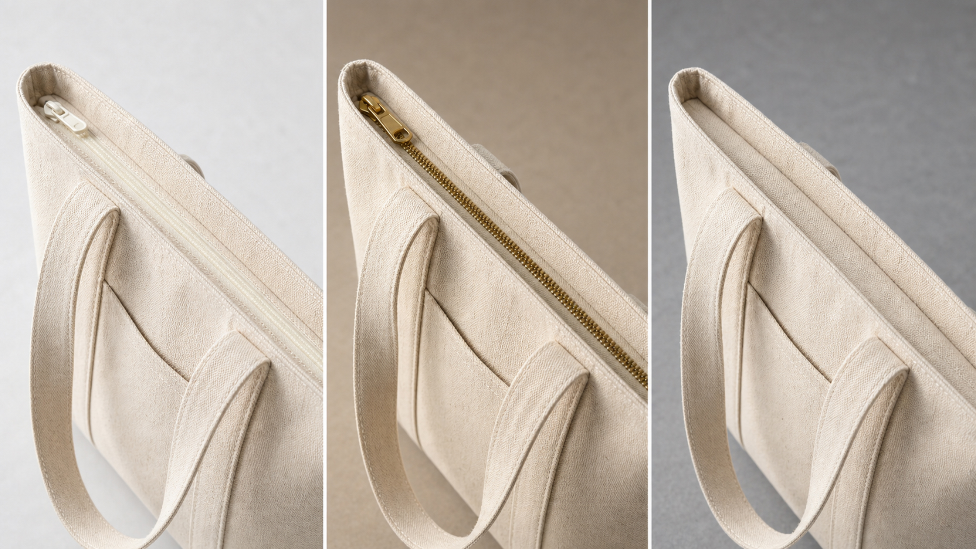 Nylon,-metal-and-hidden-zipper-canvas-tote-bag-samples