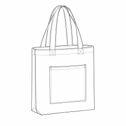 Canvas-tote-bag-with-exterior-front-pocket
