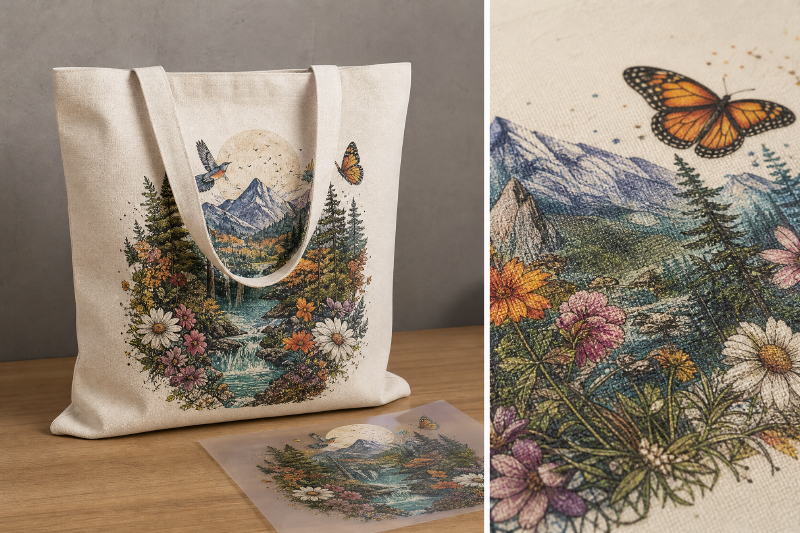 Heat-Transfer-Printing-Effect-on-Canvas-Tote-Bags